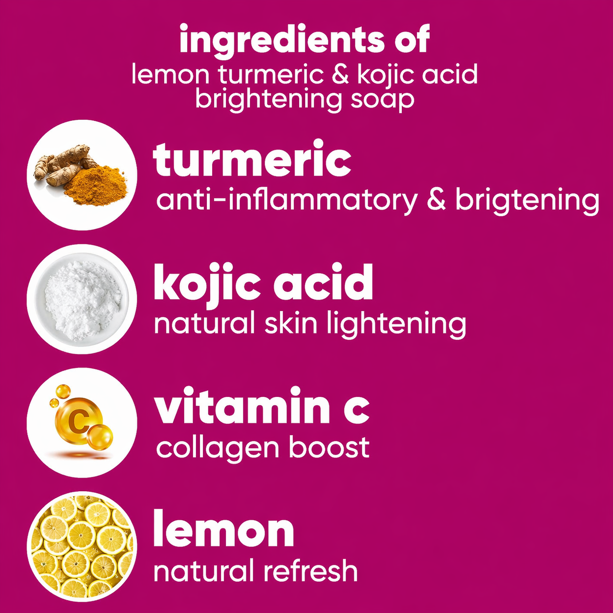 lemon turmeric & kojic acid brightening soap